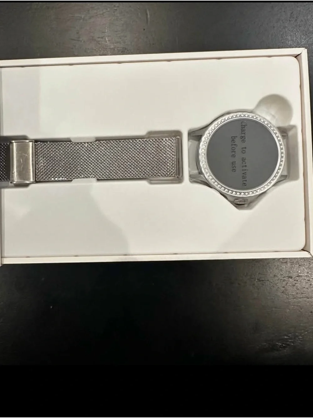 New! Silver Smartwatch with Mesh Band & Pink Strap + 5 additional bands